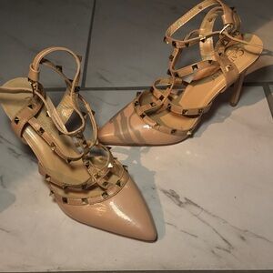 Catherine Malandrino Blush Studded Heels